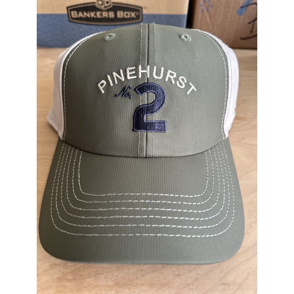Pinehurst No. 2 Imperial Golf Hat Adjustable Olive Green Hat